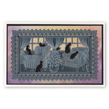 Cats on a Comfy Chair A6 Square Groovi Plate