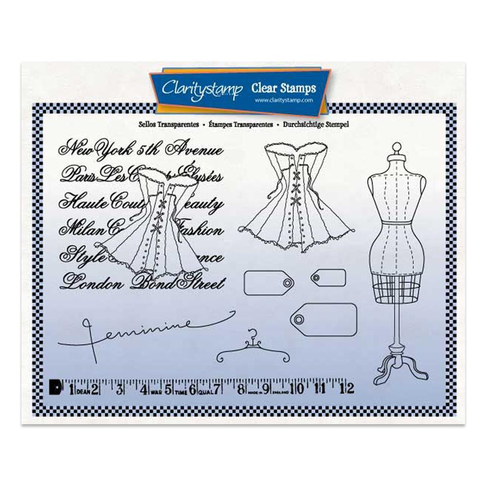 Feminine Corset A5 Stamp & Mask Set