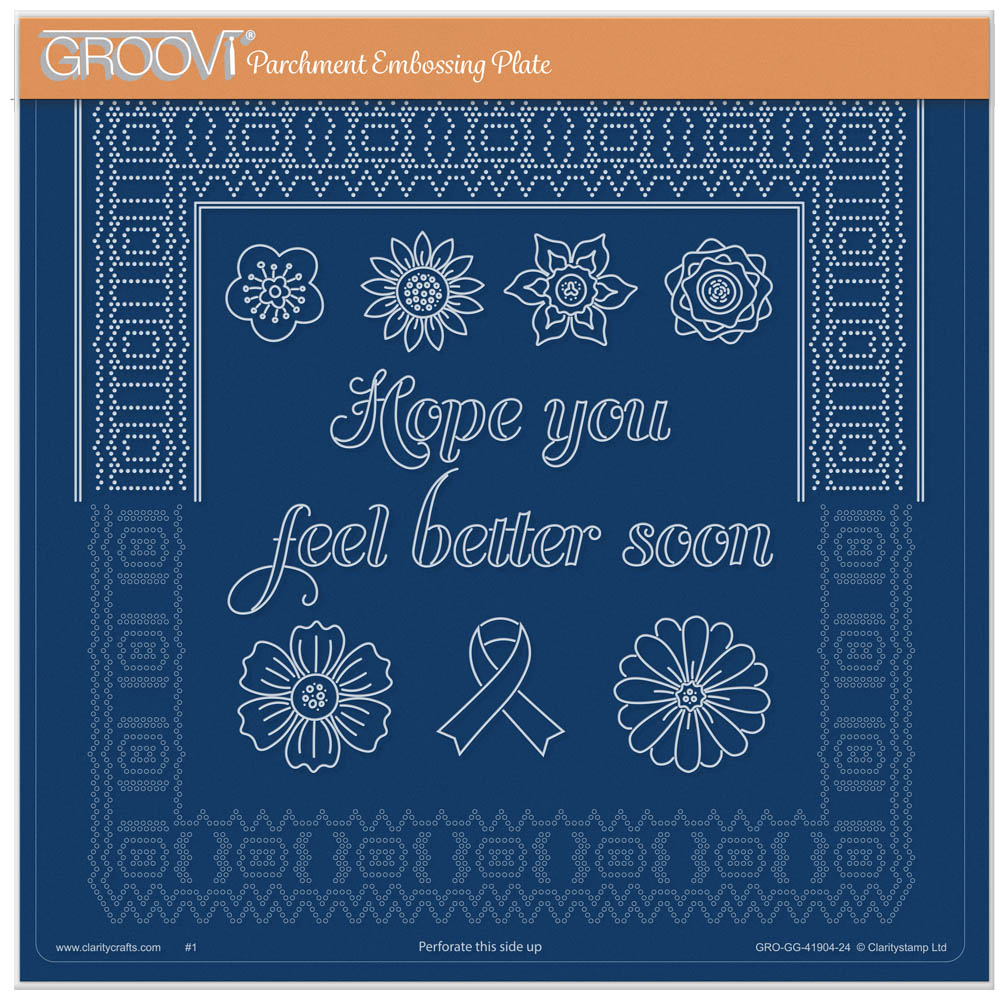 Josie's Feel Better Soon Diagonal Ribbon Lace Duet A4 Square Groovi Piercing Grid