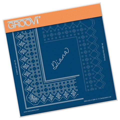 Princess Diana Lace Corner Duet A5 Square Groovi Piercing Grid (Straight)