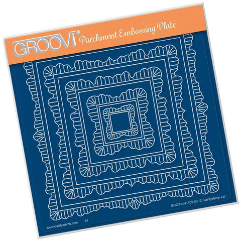 Linda's Nested Square Doily Frames A5 Square Groovi Plate
