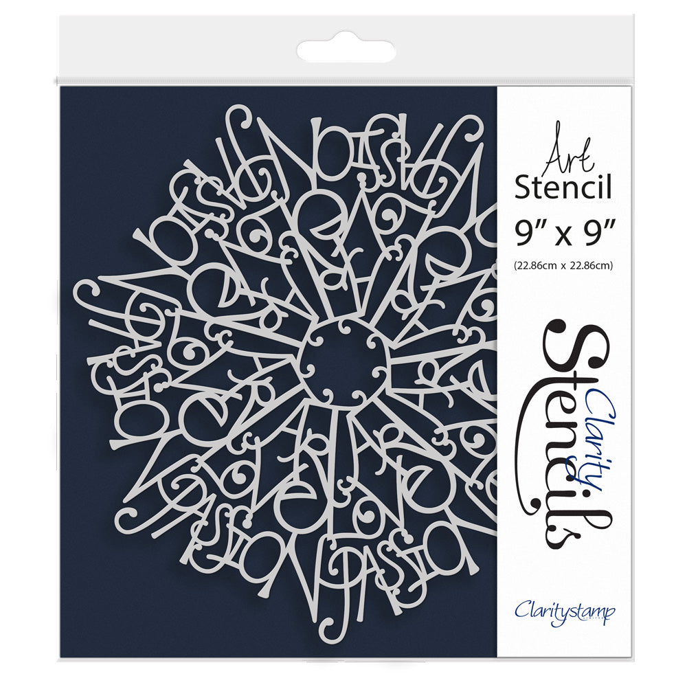 Barbara's Passion Doodle Round 9" x 9" Frameless Stencil