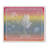 During this Christmas Verse No. 2 - Dove A5 Square Groovi Plate