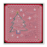 During this Christmas Verse No. 1 - Tree A5 Square Groovi Plate