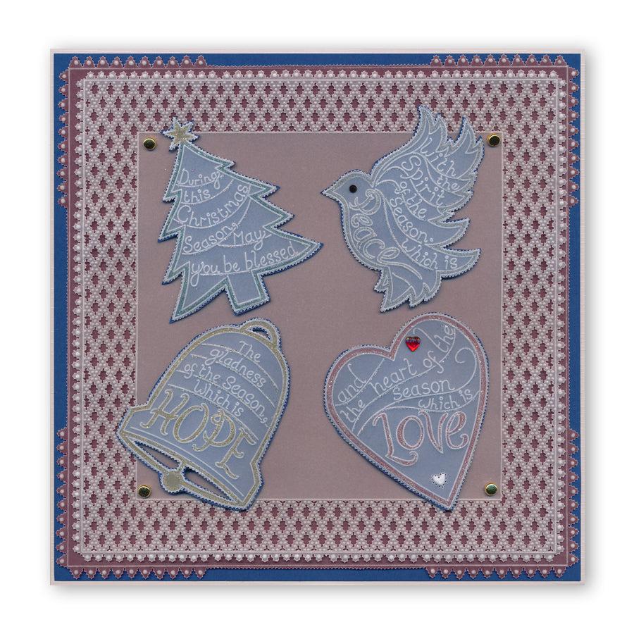 During this Christmas Verses A5 Square Groovi Plate Set