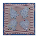 During this Christmas Verse No. 2 - Dove A5 Square Groovi Plate