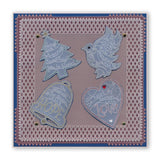During this Christmas Verses A5 Square Groovi Plate Set