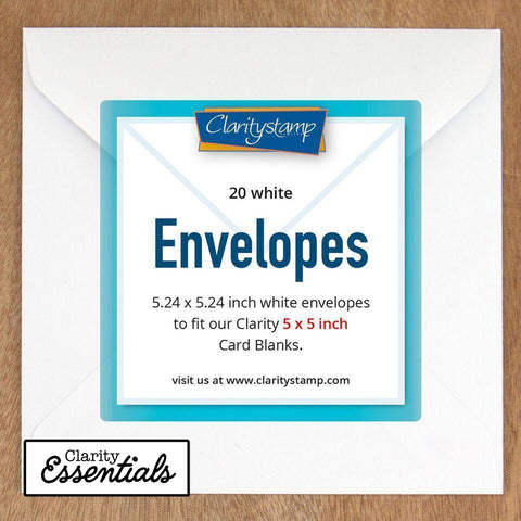 White Envelopes for 5" x 5" Card Blanks x20
