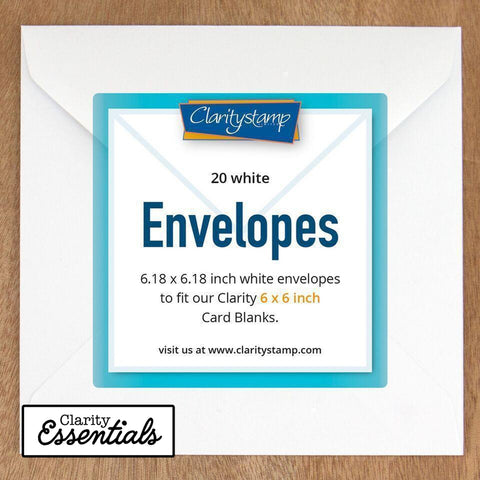 White Envelopes for 6" x 6" Card Blanks x20