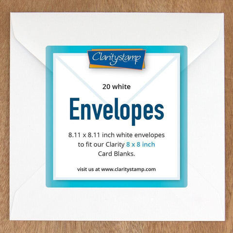 White Envelopes for 8" x 8" Card Blanks x20