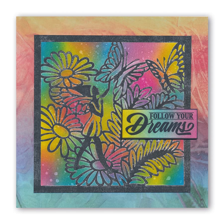 Leafwing Fairy 7" x 7" Stencil