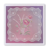 Floral Alphabet - Letter P A6 Square Groovi Plate