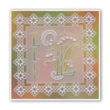 Floral Alphabet - Letter L A6 Square Groovi Plate