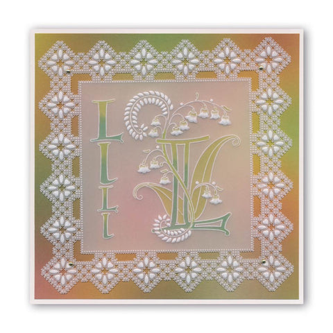 Floral Alphabet - Letter L A6 Square Groovi Plate