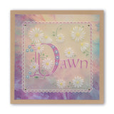 Floral Alphabet - Letter D A6 Square Groovi Plate