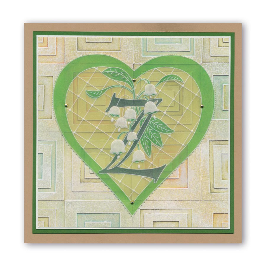 Floral Alphabet - Letter Z A6 Square Groovi Plate