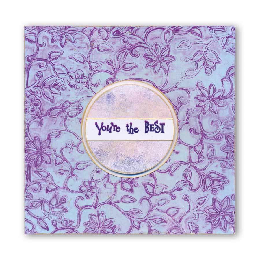 Floral Flourish 7" x 7" Frameless Stencil