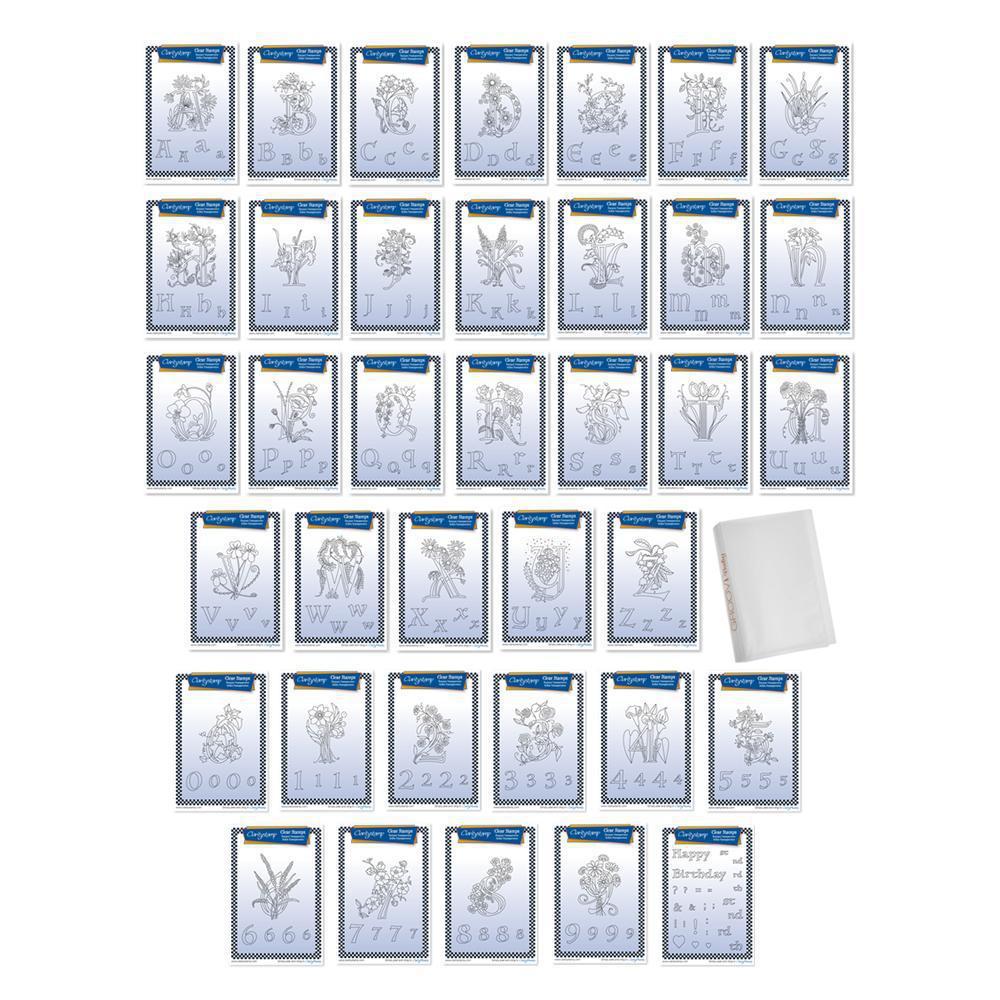 Floral Alphabet & Numbers A6 Stamp & Folders Mega Collection