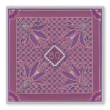 Floral Squares - Fuchsia Groovi Border Plate