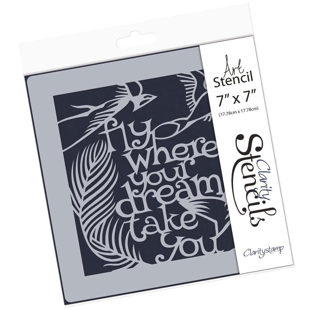 CLEARANCE Fly Where Your Dreams Take You 7" x 7" Stencil