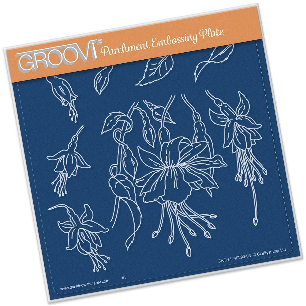 Jayne's Fuchsias A5 Square Groovi Plate