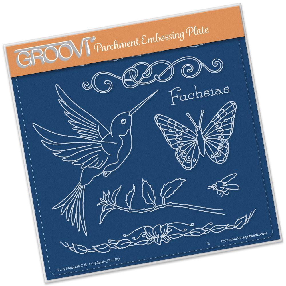 Jayne's Fuchsias Name A5 Square Groovi Plate