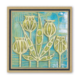 Funky Foliage 7" x 7" Stencil