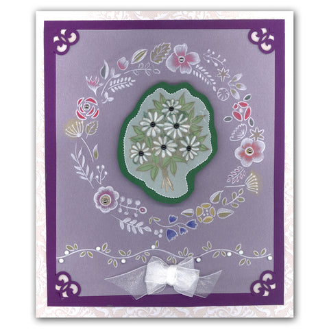 Butterfly Wreath A5 Square Groovi Plate