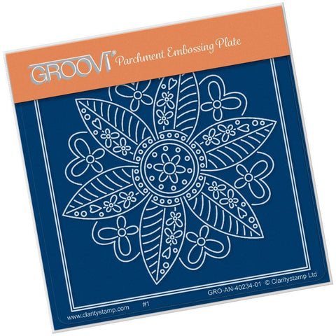 Tina's Butterfly Flowers A6 Square Groovi Baby Plate