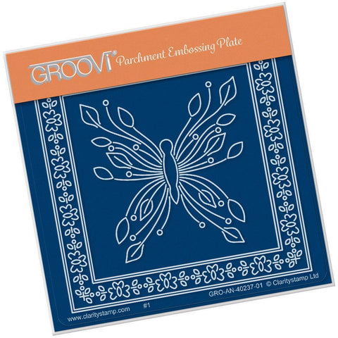 Tina's Butterfly Mariposa A6 Square Groovi Baby Plate