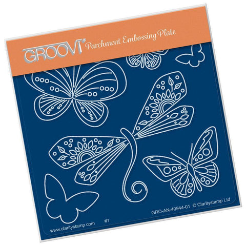 Baby Tina's Dragonfly Fun A6 Square Groovi Plate