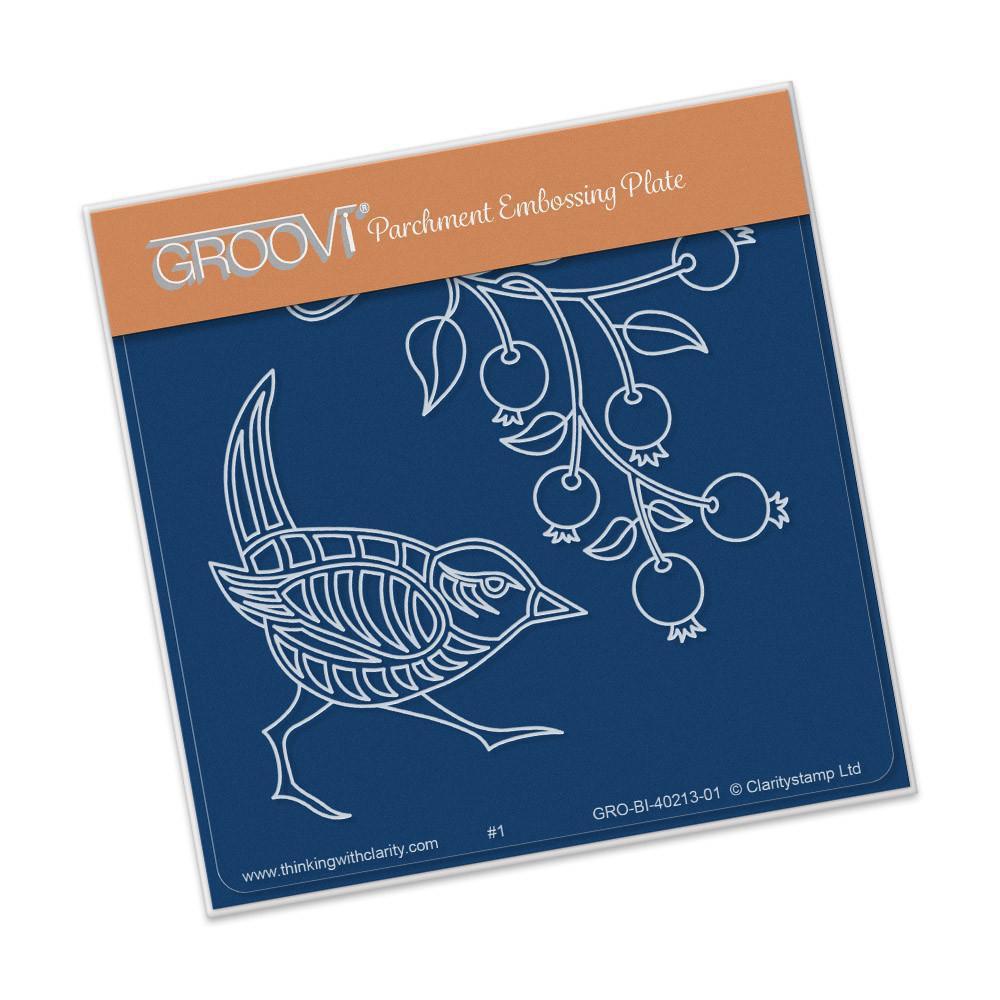 Wren & Rose Hip A6 Square Groovi Baby Plate