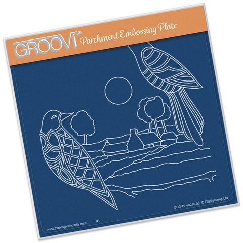 Birds Landscape A5 Square Groovi Plate
