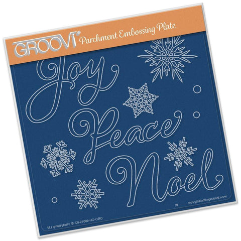 Christmas Words A5 Square Groovi Plate