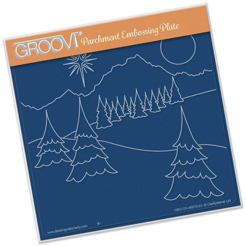 Winter Landscape A5 Square Groovi Plate