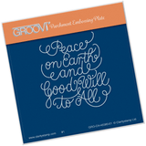 Peace on Earth A6 Square Groovi Baby Plate