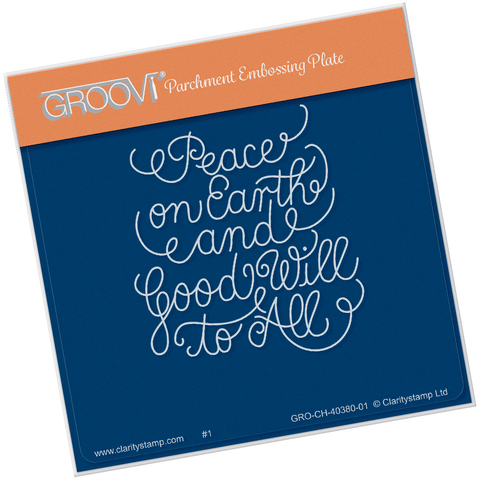 Peace on Earth A6 Square Groovi Baby Plate