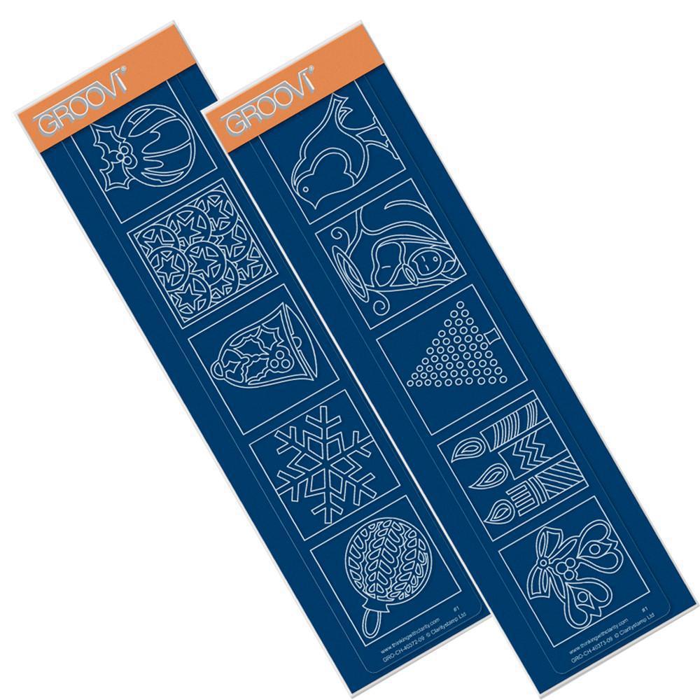 Christmas Squares Groovi Border Plate Set