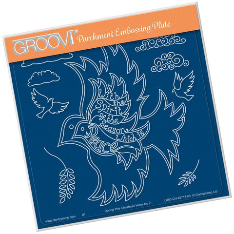 During this Christmas Verse No. 2 - Dove A5 Square Groovi Plate