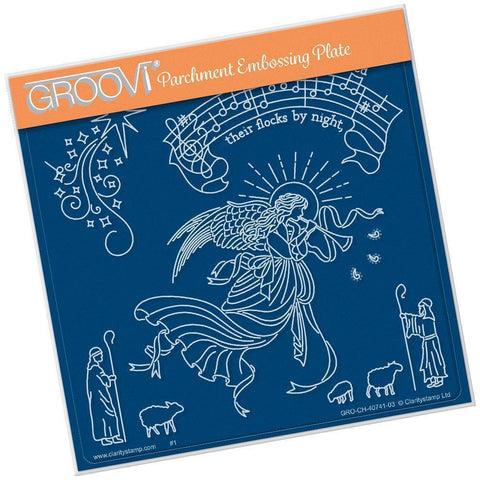 While Shepherds Watched A5 Square Groovi Plate