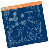 Tina's Christmas Corners 4 A4 Square Groovi Plate