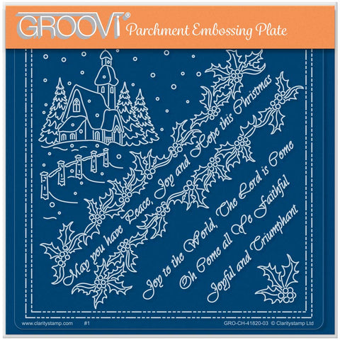 Linda's Peace, Joy & Hope - Christmas Treasures (Set 1) A5 Square Groovi Plate