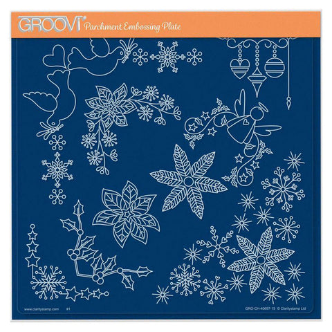 Tina's Small Christmas Corners 2 A5 Square Groovi Plate