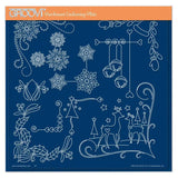 Tina's Small Christmas Corners 4 A5 Square Groovi Plate