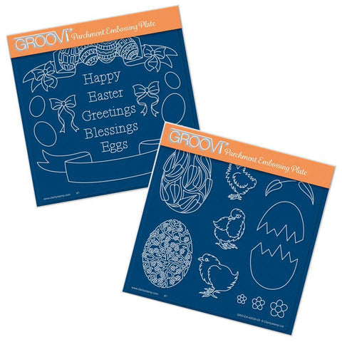 Easter A5 Square Groovi Plate Set
