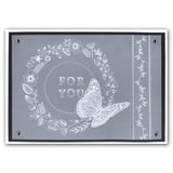 Butterfly Wreath A5 Square Groovi Plate