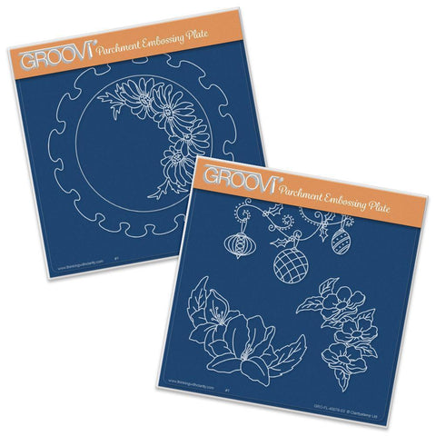 Frilly Circle & Friends A5 Square Groovi Plate Duo