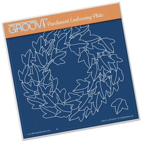 Ivy Wreath A5 Square Groovi Plate