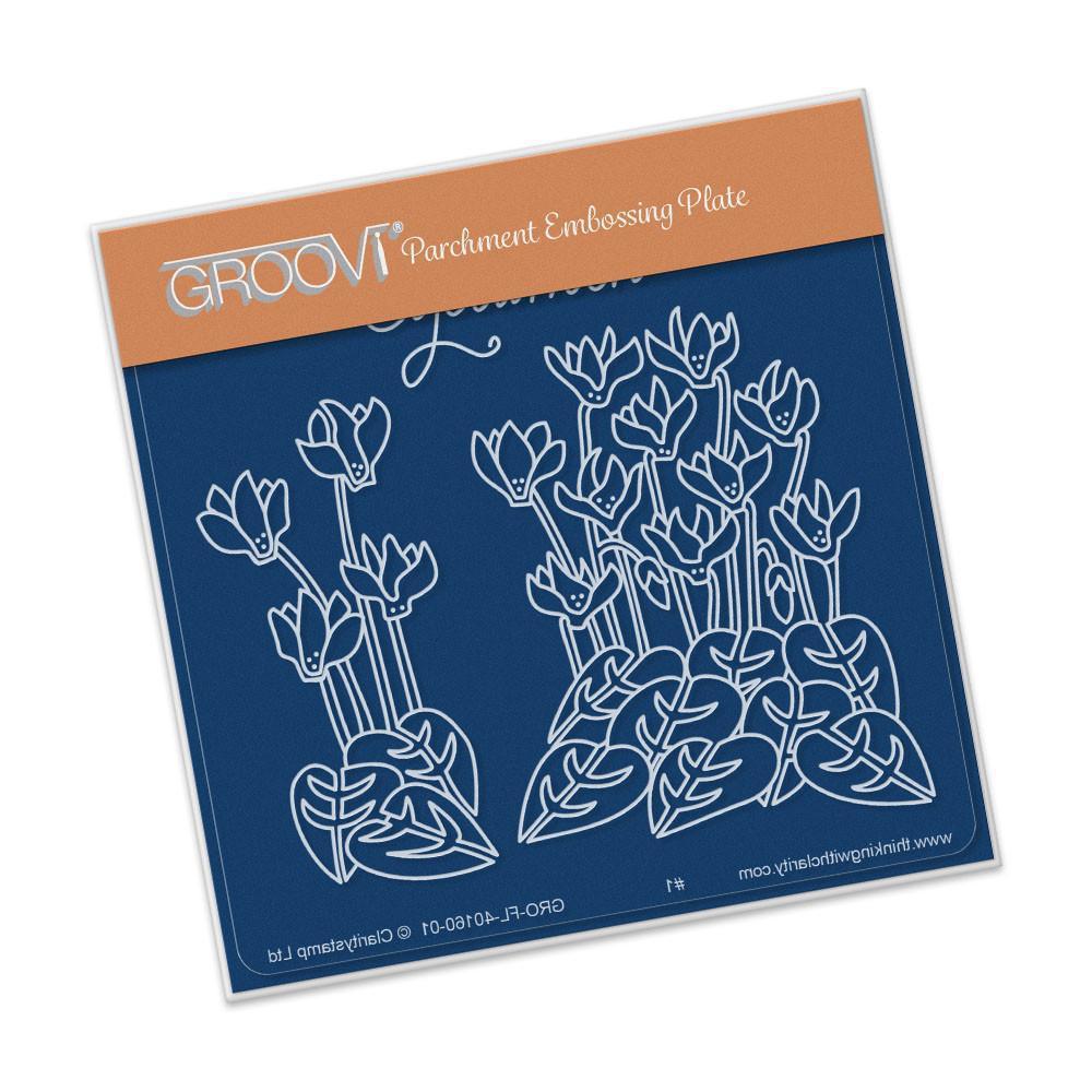 Cyclamen A6 Square Groovi Baby Plate