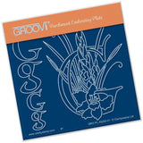Floral Alphabet - Letter G A6 Square Groovi Plate